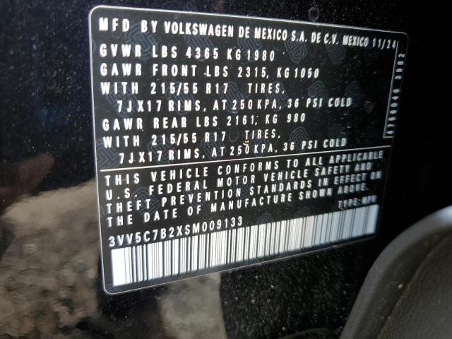 2025 VOLKSWAGEN TAOS S 3VV5C7B2XSM009133
