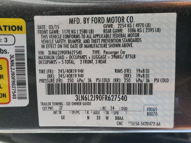 2015 LINCOLN MKZ 3LN6L2J90FR627540