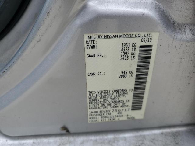 2019 NISSAN ALTIMA SL 1N4BL4EV3KC256717
