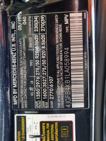 2020 MERCEDES-BENZ GLE 350 4M 4JGFB4KB1LA058994
