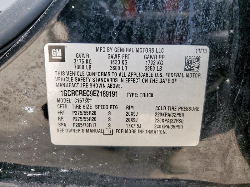 2014 CHEVROLET SILVERADO - 1GCRCREC9EZ189191