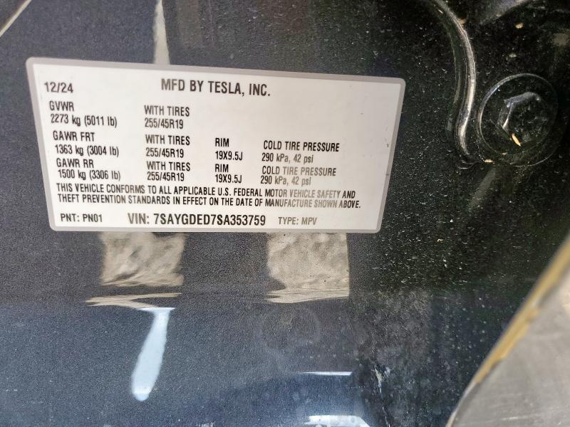 2025 TESLA MODEL Y 7SAYGDED7SA353759