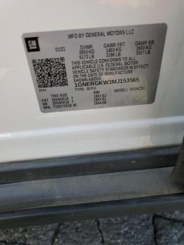 2021 CHEVROLET TRAVERSE L 1GNERGKW3MJ153565