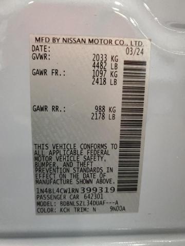 2024 NISSAN ALTIMA SR 1N4BL4CW1RN399319
