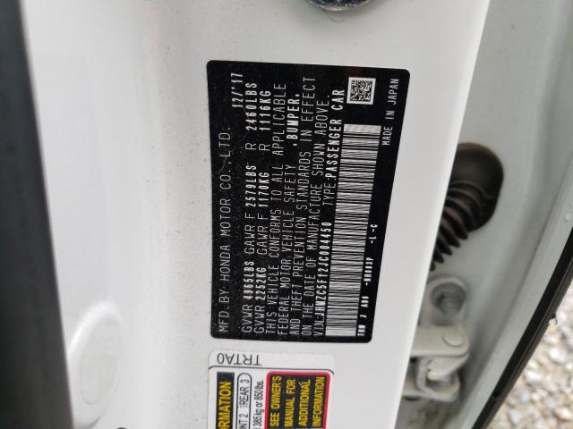 2018 HONDA CLARITY JHMZC5F12JC004450