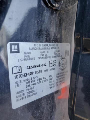 2017 GMC CANYON SLE 1GTG6CEN4H1145860