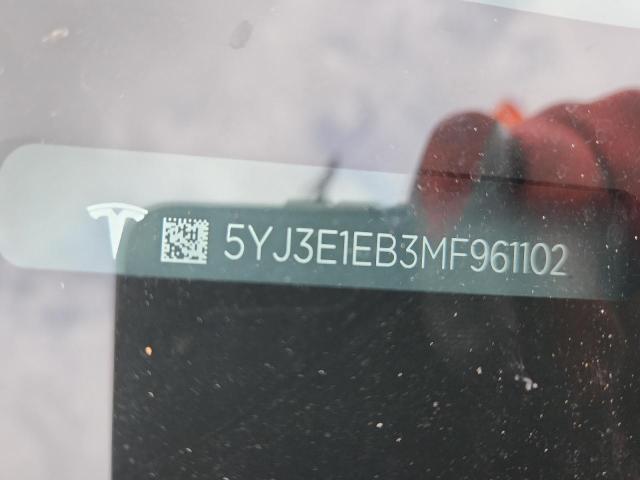 2021 TESLA MODEL 3 5YJ3E1EB3MF961102