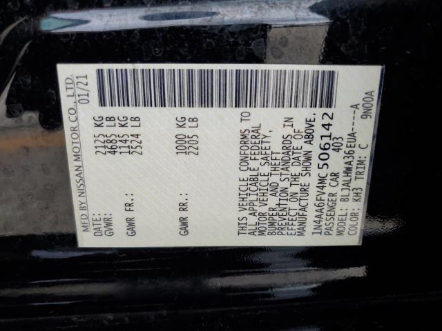 2021 NISSAN MAXIMA PLA - 1N4AA6FV4MC506142