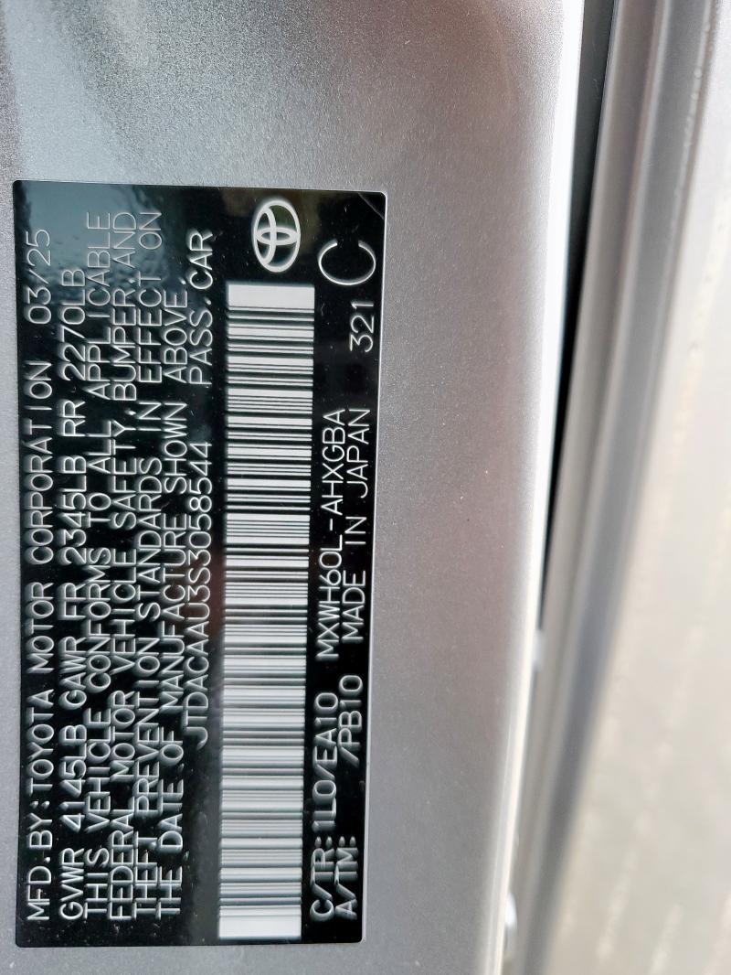 2025 TOYOTA PRIUS LE JTDACAAU3S3058544