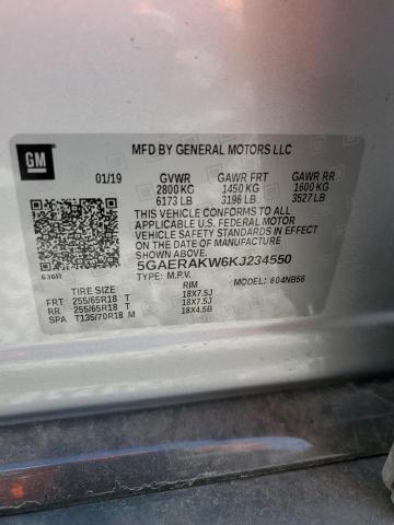 2019 BUICK ENCLAVE 5GAERAKW6KJ234550