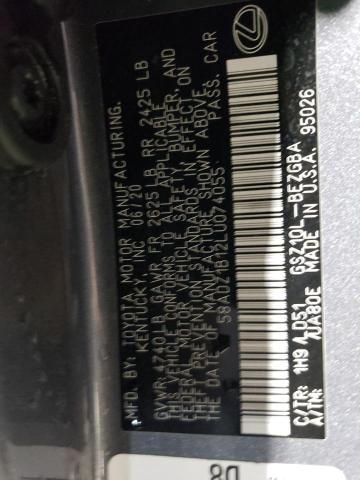 2020 LEXUS ES 350 58ADZ1B12LU074055