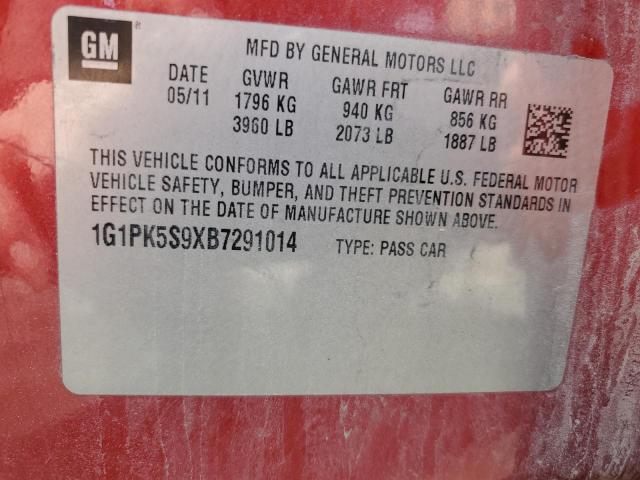 2011 CHEVROLET CRUZE ECO - 1G1PK5S9XB7291014