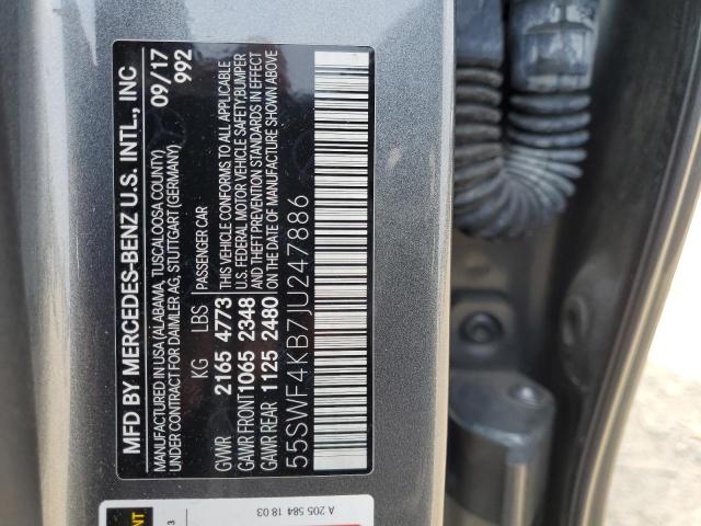 2018 MERCEDES-BENZ C 300 4MAT 55SWF4KB7JU247886