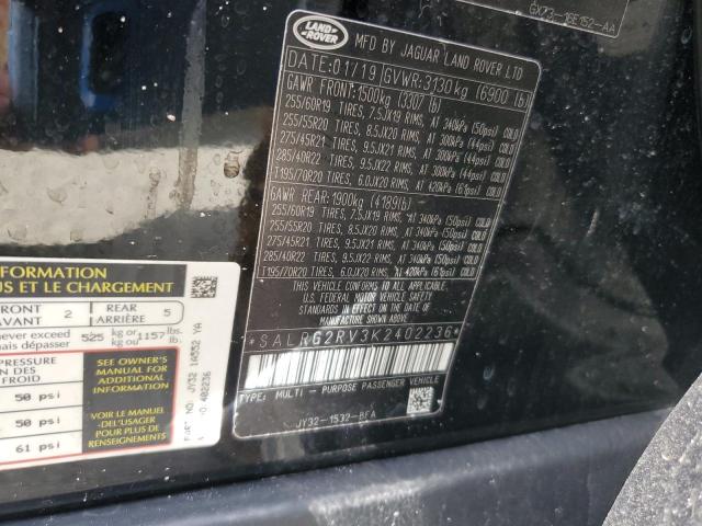 2019 LAND ROVER DISCOVERY SALRG2RV3K2402236