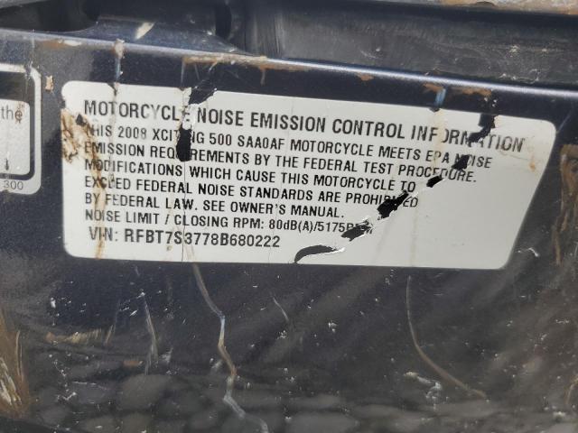 2008 KYMCO USA INC XCITING 500I - RFBT7S3778B680222