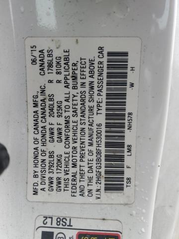 2015 HONDA CIVIC EXL 2HGFG3B08FH530016