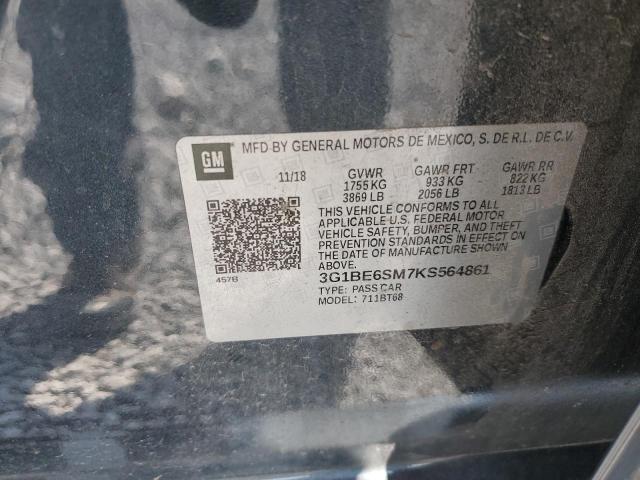 2019 CHEVROLET CRUZ - 3G1BE6SM7KS564861