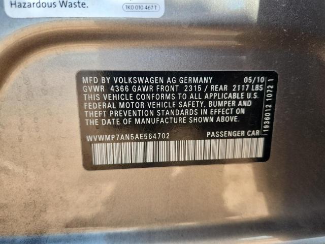 2010 VOLKSWAGEN CC SPORT - WVWMP7AN5AE564702