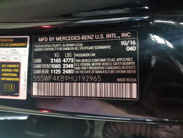 2017 MERCEDES-BENZ C 300 4MAT 55SWF4KB9HU192965