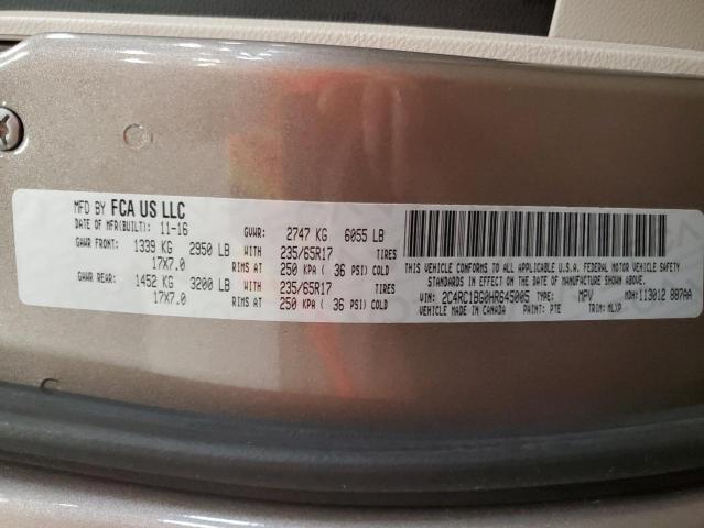 2017 CHRYSLER PACIFICA T 2C4RC1BG0HR645005