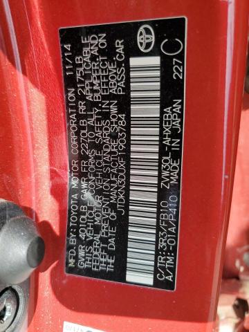 2015 TOYOTA PRIUS JTDKN3DUXF1903784