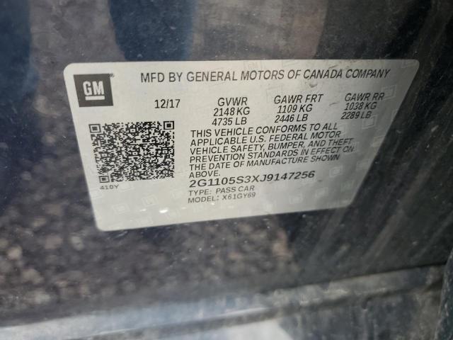 2018 CHEVROLET IMPALA LT 2G1105S3XJ9147256