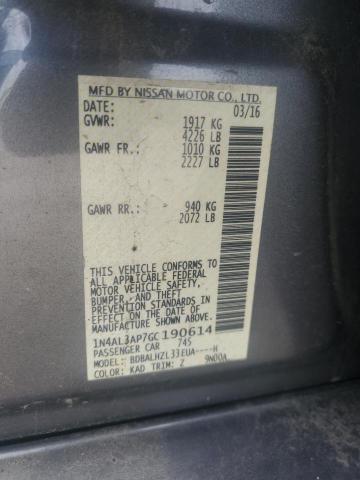 2016 NISSAN ALTIMA 2.5 - 1N4AL3AP7GC190614