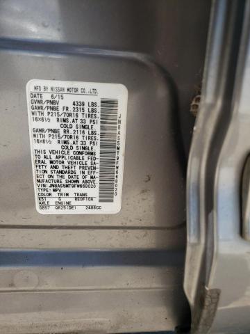 2015 NISSAN ROGUE SELE JN8AS5MT9FW668020