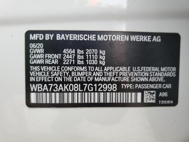 2020 BMW 228XI WBA73AK08L7G12998