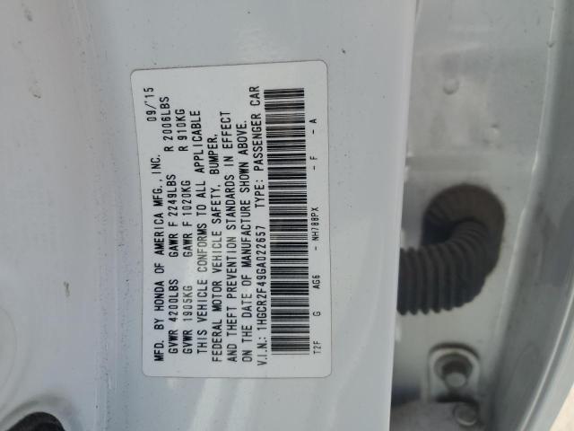 2016 HONDA ACCORD LX - 1HGCR2F49GA022657