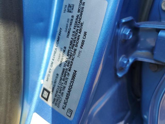 2016 CHEVROLET SPARK LS KL8CA6SA6GC539954