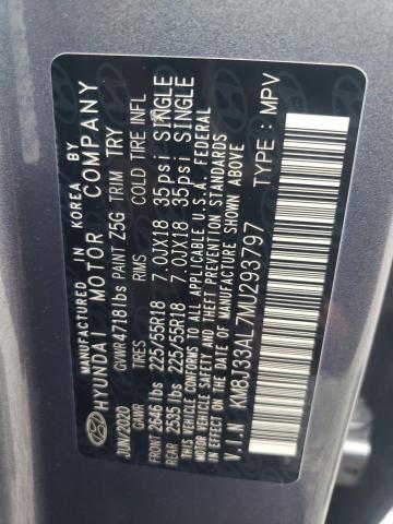 2021 HYUNDAI TUCSON LIM - KM8J33AL7MU293797