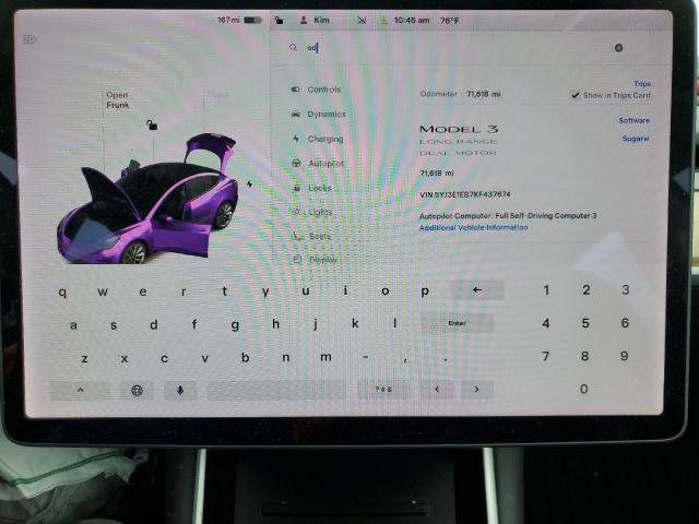 2019 TESLA MODEL 3 - 5YJ3E1EB7KF437674