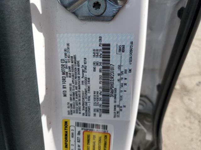 2018 FORD FUSION SE - 3FA6P0HD2JR231017