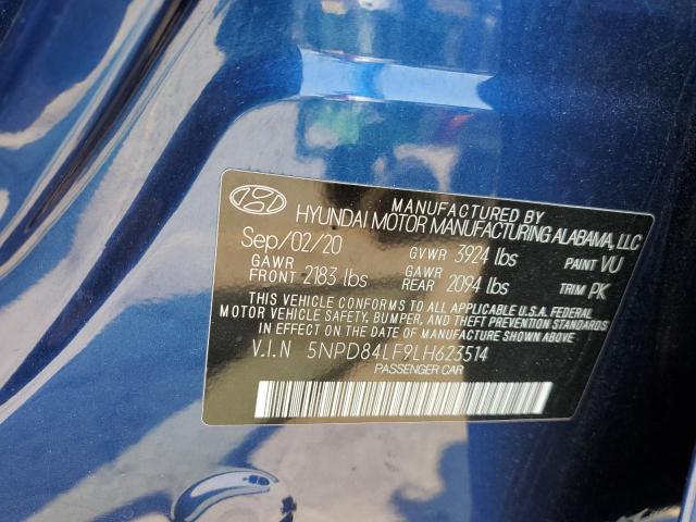 2020 HYUNDAI ELANTRA SEL 5NPD84LF9LH623514