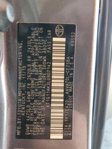 2020 TOYOTA CAMRY SE - 4T1G11AK3LU907142