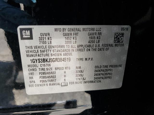2016 CADILLAC ESCALADE L 1GYS3BKJ5GR384519