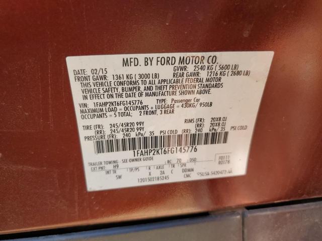 2015 FORD TAURUS SHO 1FAHP2KT6FG145776