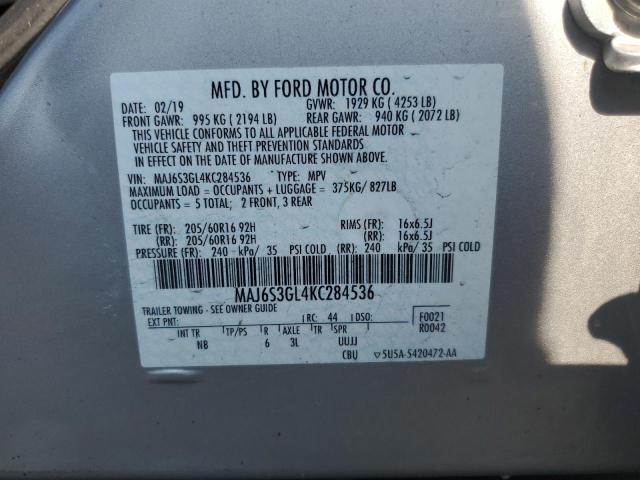 2019 FORD ECOSPORT S MAJ6S3GL4KC284536