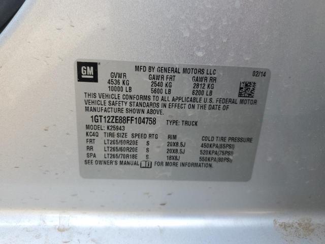 2015 GMC SIERRA K25 1GT12ZE88FF104758