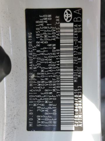 2016 TOYOTA COROLLA L - 5YFBURHE2GP441548