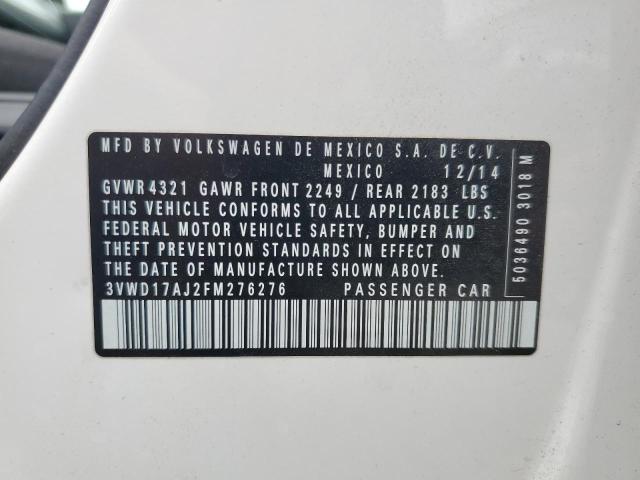 2015 VOLKSWAGEN JETTA SE 3VWD17AJ2FM276276