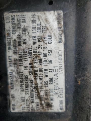 2000 KAWASAKI VN1500 E - JKBVNAE17YA097241