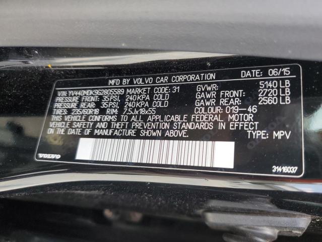 2016 VOLVO XC60 T5 PR YV440MDK9G2805589