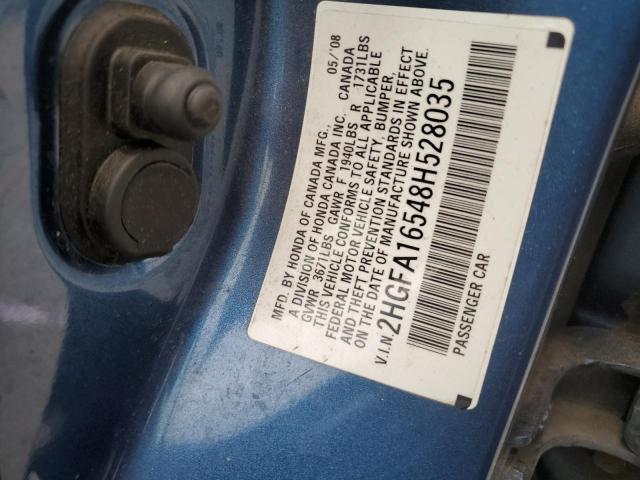 2008 HONDA CIVIC LX #3303494906