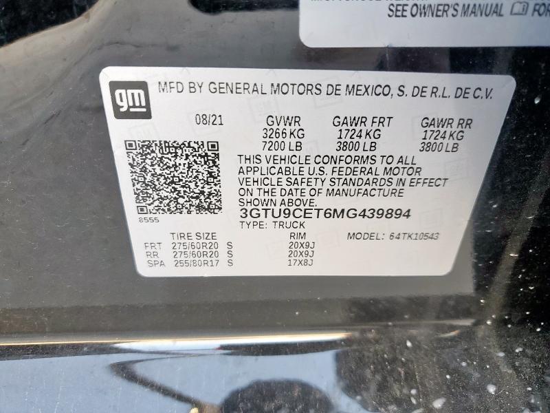 2021 GMC SIERRA K15 3GTU9CET6MG439894