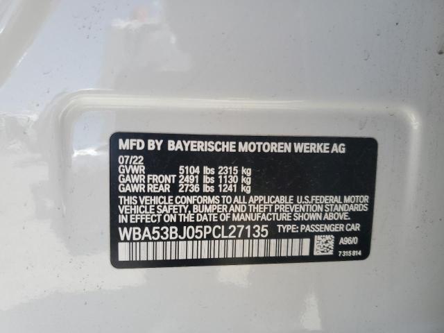 2023 BMW 540 I WBA53BJ05PCL27135