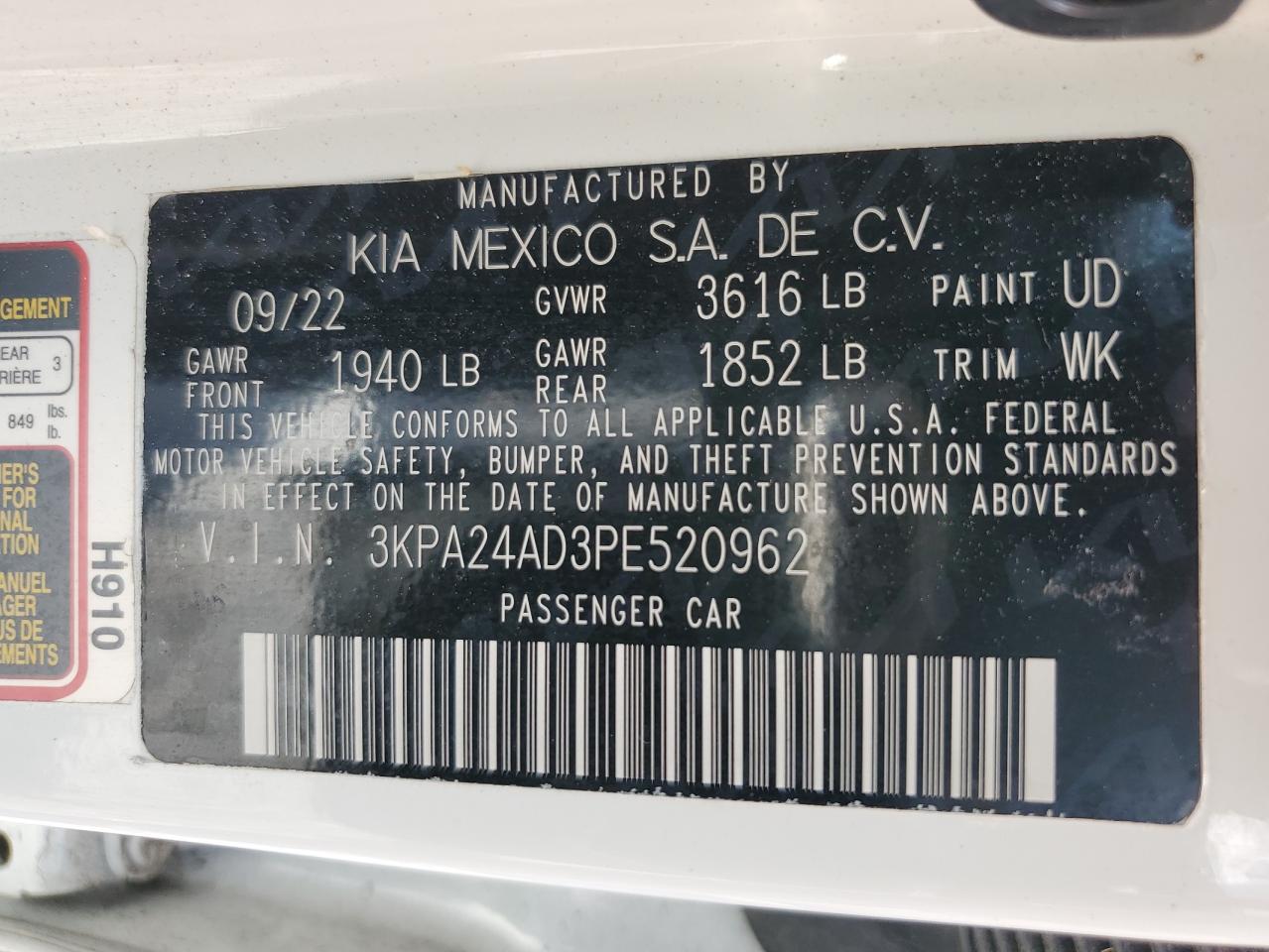 Kia Rio lx 2023