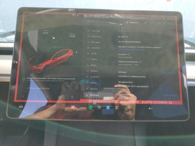 2022 TESLA MODEL 3 - 5YJ3E1EA5NF243091