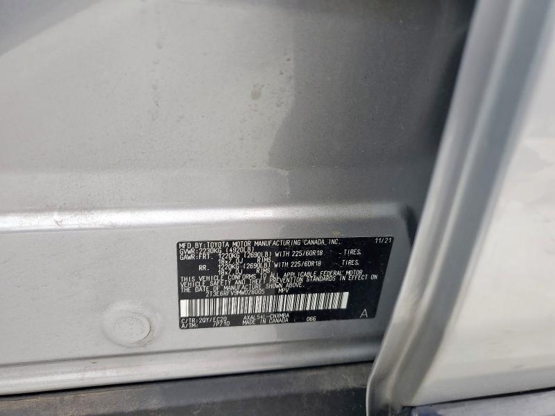 2021 TOYOTA RAV4 XSE 2T3E6RFV9MW028005